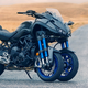 Illustration for article titled The Freakish 3-Wheel Yamaha Niken Sportbike Looks Unbelievable
